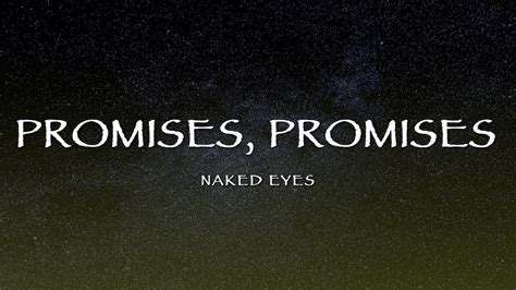 promises promises lyrics|Promises, Promises Lyrics by Naked Eyes